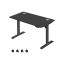 Height-adjustable electric desk with memory function 70 x 140 cm, black