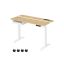 Electric height-adjustable desk 60x120x120cm., white/light brown