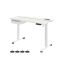 Height-adjustable electric desk 60 x 120 cm with sockets and USB ports, white