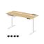 Electric height-adjustable desk 60x140x120cm., light brown/white