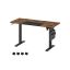 Electric height-adjustable desk 60x140x120cm., black/brown