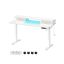 Electric height-adjustable desk with lighting 60x140x120cm., white/beige