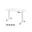 Height-adjustable electric desk 120 x 60 cm, white