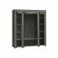 Fabric wardrobe 175 x 150 cm, dark green