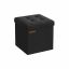 Pouf with storage box 30x30x30cm., black