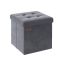 Pouf with storage compartment 38x38x38cm., dark gray