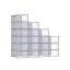 Shoe box set, 18 pcs., transparent gray 33.5 x 23.2 x 14.3 cm