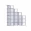 Shoe box set, 18 pcs., transparent gray 35 x 25.2 x 19 cm