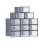 Shoe boxes 12 pieces 33.5x23.2x14.3cm., dark blue