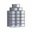 Shoe boxes 18 pieces 33.5x23.2x14.3cm., dark blue