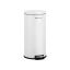 Stainless steel trash can, white