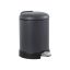 Trash can with gray plastic inner box