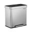 Trash can 60L., silver/black