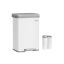 Trash can 40.4x38x58.5cm., white/gray