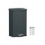 Trash can 34.8x32.1x55.7cm., dark gray/black