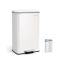 Trash can 34.8x32.1x55.7cm., white/black