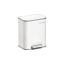 Trash can 36.6x30x42.5cm., white/gray