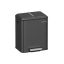 Trash can with 2 compartments 41.7x33.2x49.4cm., black