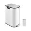 Trash can 50L., silver/black