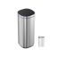 Trash can 30x30x74.6cm., silver color