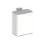Trash can 25.8x15.2x32cm., white/gray