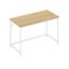 Desk 60x120x76cm., light brown/white