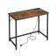 Desk with LED lighting 50x100x76cm., black/brown