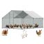 Kurnik metalowy VEVOR JD342, 1 drzwi, 3 × 4 × 2 m