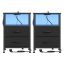 SONGMICS Stolik nocny, 2 szuflady i otwarta przegroda, czarny, 39,6 × 60,4 × 30 cm