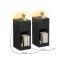 Stolik nocny VASAGLE, 1 szuflada, LED, USB-A i USB-C, czarny, 25 × 59,5 × 30 cm
