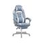 Gaming chair 70x70x126cm., white/blue