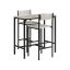 Set of 2 bar stools with tables, black/grey