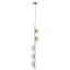 Lampa wisząca Emily, pionowa, 5 lamp, 15 × 110 × 16 cm