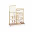 SONGMICS JJS026A01 Stojak na biżuterię, regulowana wysokość, złoty, 10 × 30,6 × 30,9–47,5 cm