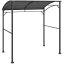 Беседка для барбекю Outsunny 215x150x220 см, темно-серая/черная