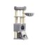 Cat scratching post 141 cm with tunnel, grey