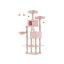 Cat scratching post 111x58.5x206cm., black/pink