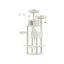 Cat scratching post 111x58.5x206cm., beige/beige