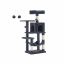 Cat scratching post 112 cm with platforms and hammock, smoke grey
