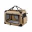 Torba transportowa dla psa 91x63x63cm, jasnobrązowa/czarna