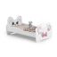 Children's bed Animals with mattress 144 cm x 80 cm x 70 cm, cat