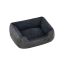 Dog bed 60x50x21cm., dark gray/black