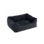 Pet bed with washable cover, dark grey