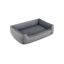 Large dog bed with raised edges 120 x 90 x 30 cm, light gray