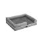 Orthopedic dog bed with raised edge 91 x 71 x 25 cm, gray