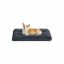 Fluffy dog ​​bed 95 x 60 cm, dark gray