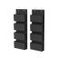 Set of 2 hanging fabric shelves 12x33.5x100cm., black