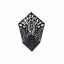 Rectangular umbrella stand 15.5 x 15.5 x 49 cm., black