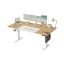 SONGMICS Biurko z regulacją wysokości, 4 pozycje pamięci, dąb/biały