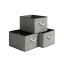Set of 3 storage boxes 40x30x25cm, grey/white